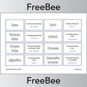 KS2 Grammar Glossary Cards